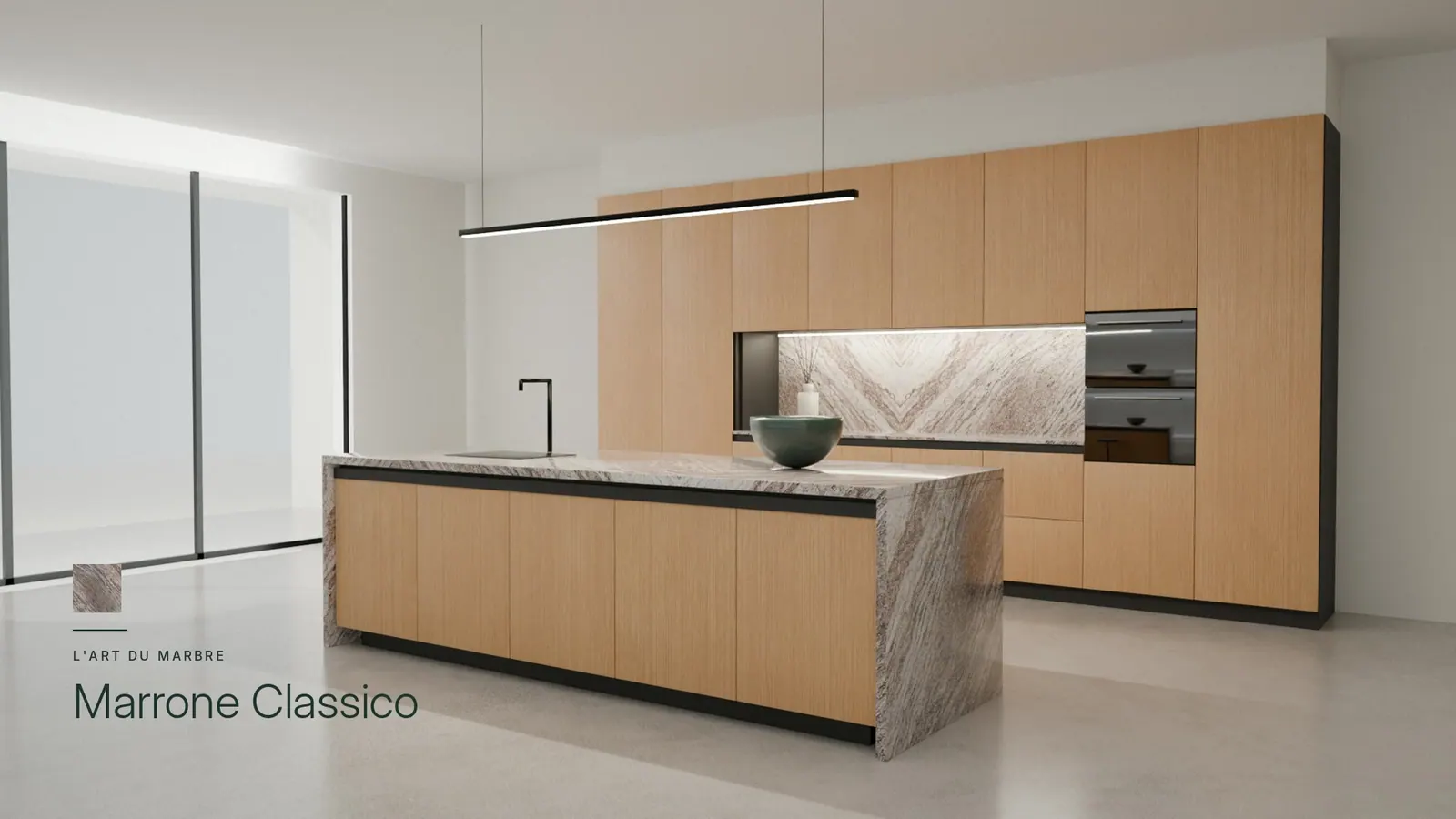 Cuisine contemporaine habillée de revêtements décoratifs Adheazy